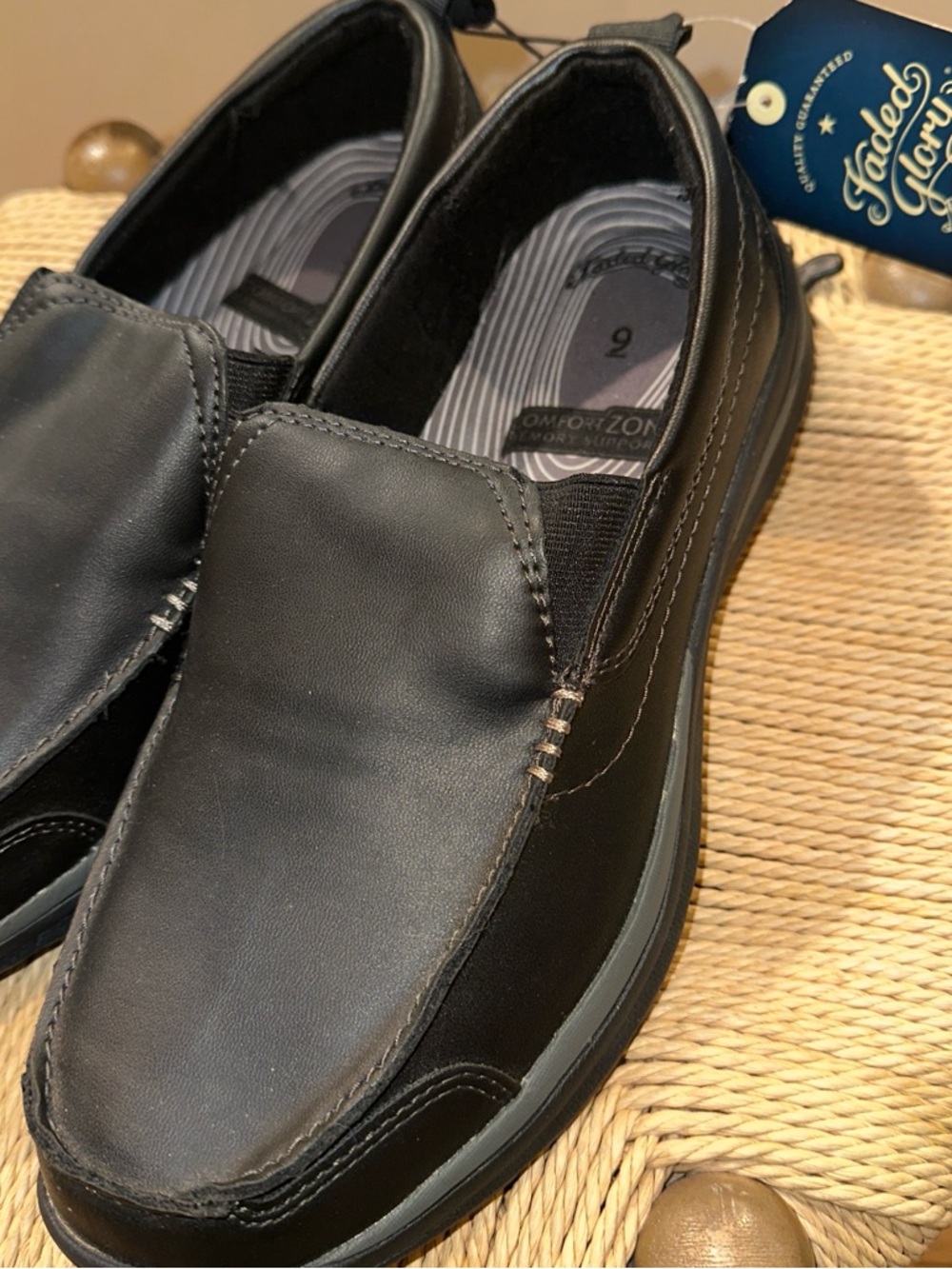Comfort Zone Black Men's Slip-On Casual Loafers